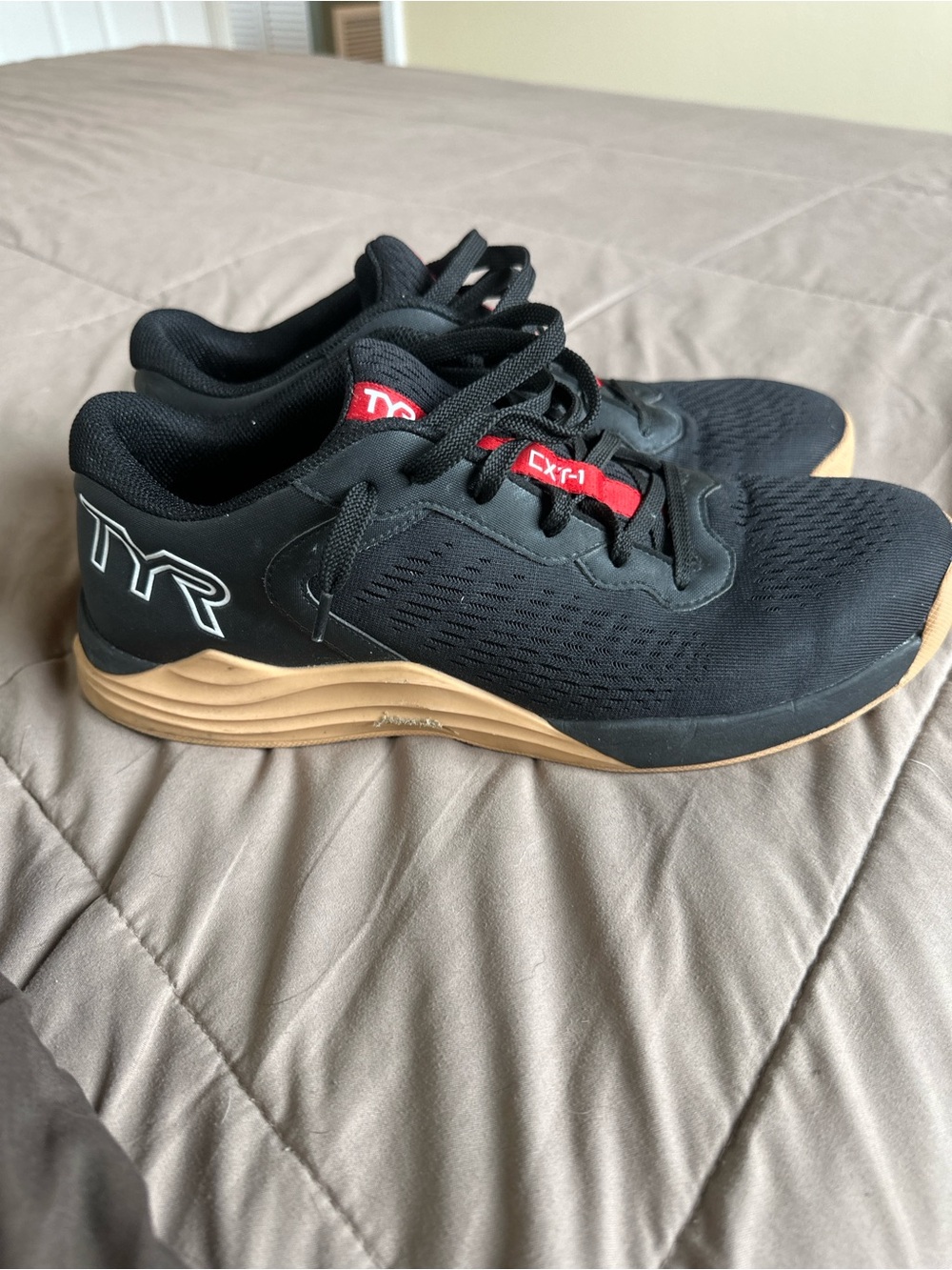 TYR Black Athletic Shoes with Gum-Colored Midsole